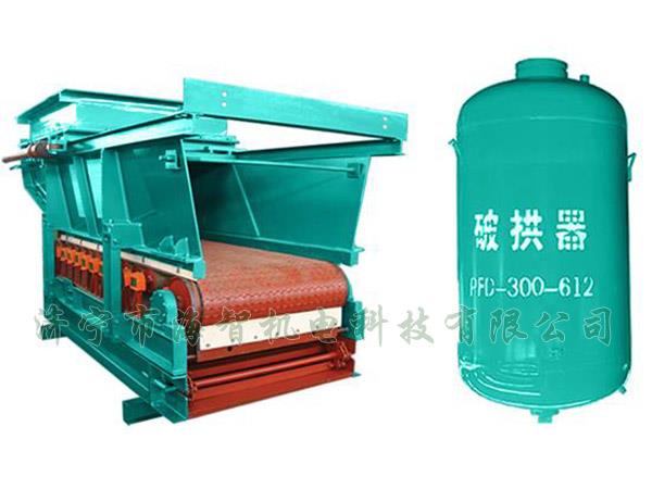 防止在給料機距離倉口較高的時候，連接段內的物料壓實粘結成拱或粘壁